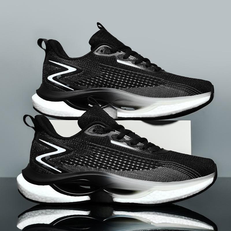 

Весенне-летняя мужская обувь, обувь для ночного бега, спортивная обувь, сетчатая подошва попкорн , для подростков, учеников средней школы, амортизация, нескользящая 46
