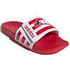 Adidas Neo Adilette Comfort Adjustable Cartoon Letter Velcro Non-Slip Slide Sandals Unisex Footwear Red White FY3040