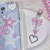 Stylish Acrylic Alloy Keyring Beaded Keychain Accessory for Phones and Purses