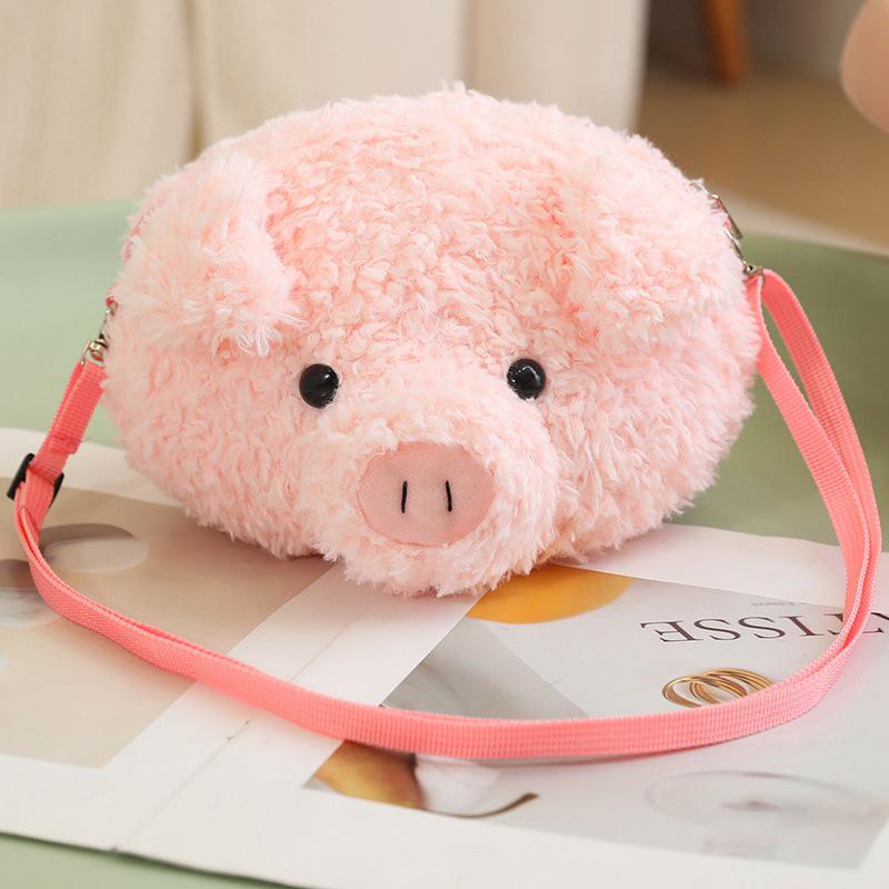 Barcelona Cute Cartoon Bear Plush Doll Backpack & Women’s Crossbody Bag - Little Bear & Pink Pig Design