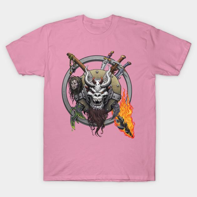 Camiseta Mujer Caos Escudo Calavera de Demonio Estampado Harajuku Kawaii Camiseta Verano Manga Corta Camiseta Top