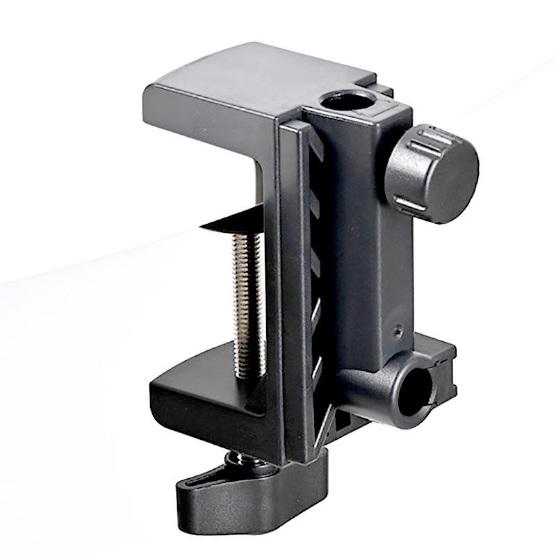 Dual-Use Desk/Bedsidet Boom Arm Stand with Phone Holder & Lamp Accessory Economy Desktop Bedside Clip