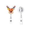 Christmas Badge Holder with Belt Clip Spring Loaded Retractable ABS Badge Holder for Doctor Nurse Student Teacher