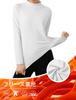 KEFITEVD Langarm Warmes Unterhemd für Kälte Rollkragen Sportbekleidung für Herbst und Größe M Damen Hoher Kragen Unterhemd, Wetter, Locker sitzendes T-Shirt,