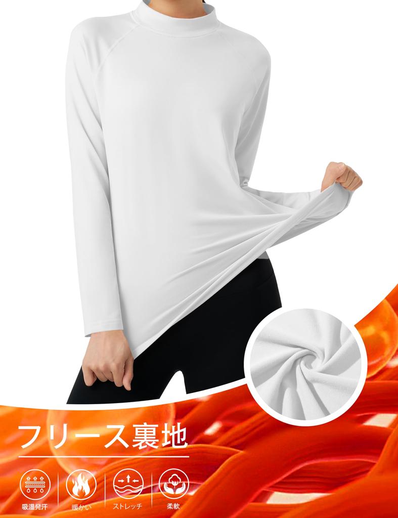 KEFITEVD Langarm Warmes Unterhemd für Kälte Rollkragen Sportbekleidung für Herbst und Größe M Damen Hoher Kragen Unterhemd, Wetter, Locker sitzendes T-Shirt,
