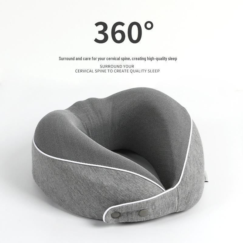 Compact U-shaped Memory Foam Travel Pillow with Neck Support