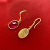 Gica Gema Ruby Earrings 925 Sterling Silver Unique Design Oval Drop Earrings Romantic Fine Jewelry Wedding Party Gifts New Trend 32.3mm