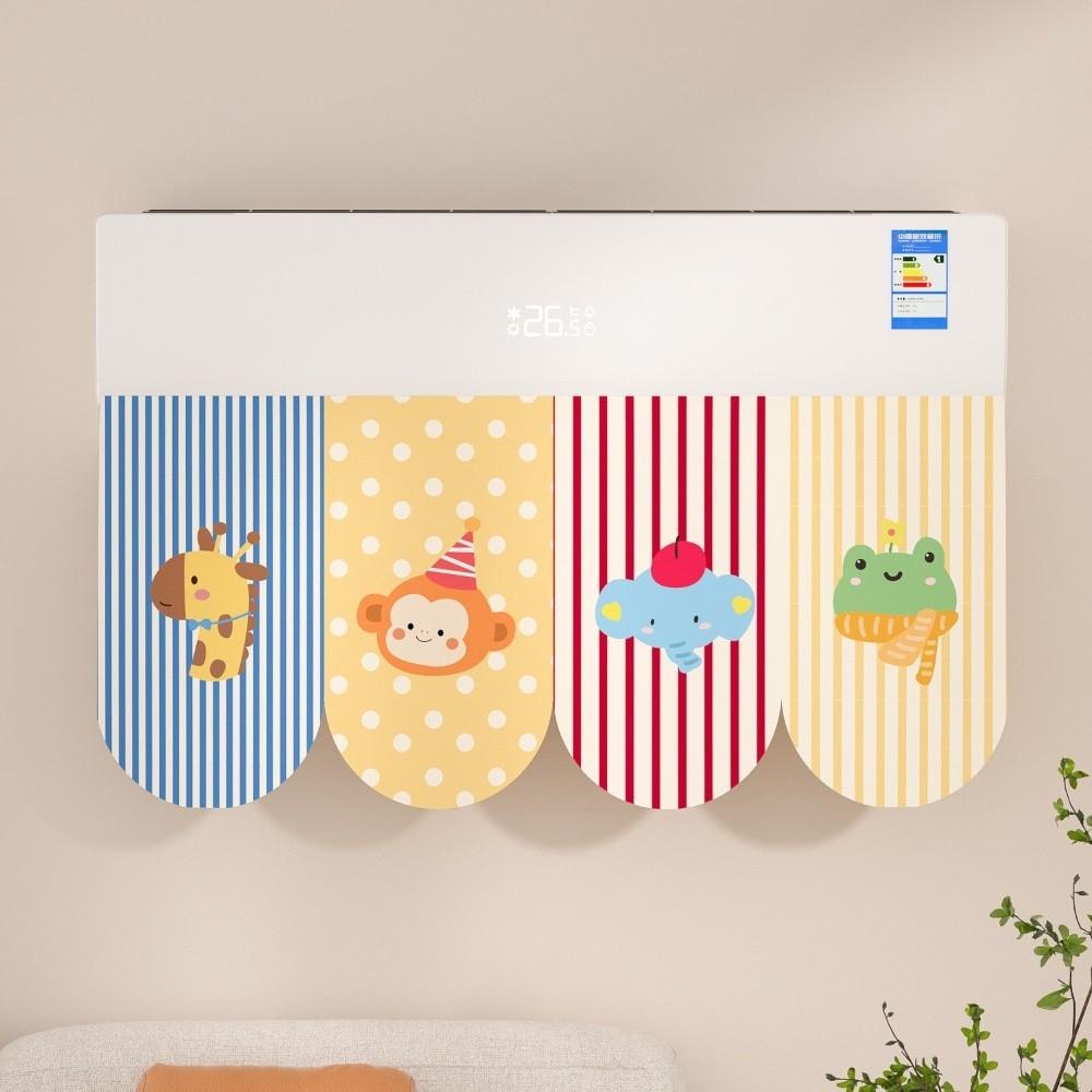 Cute Waterproof Air Conditioner Cover Washable Cat Dust-proof Cover Cartoon Air Conditioner Dust Cover Home Use