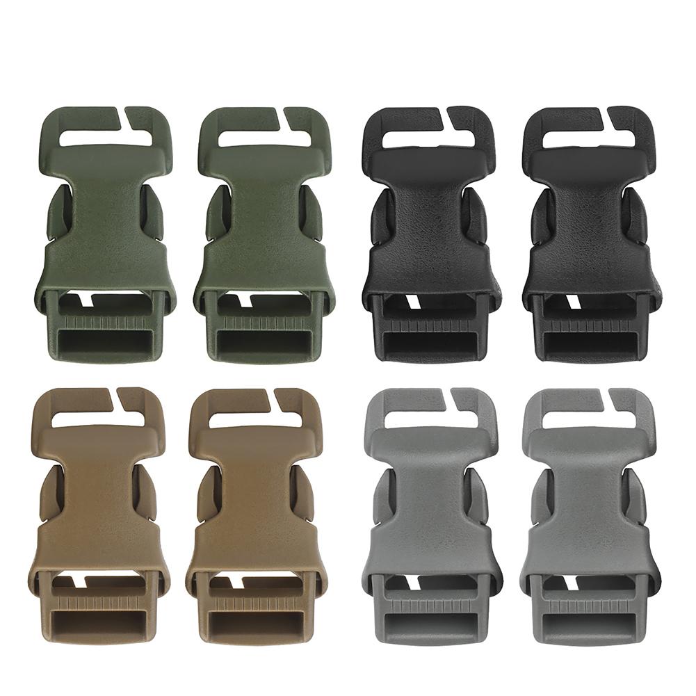 2pcs/set Side Release Buckle With Buckles, 0.98inch Quick Attachment Surface Mount, Modular Attachment Point Buckle Kit For Chest Rig Combat Vest Gear