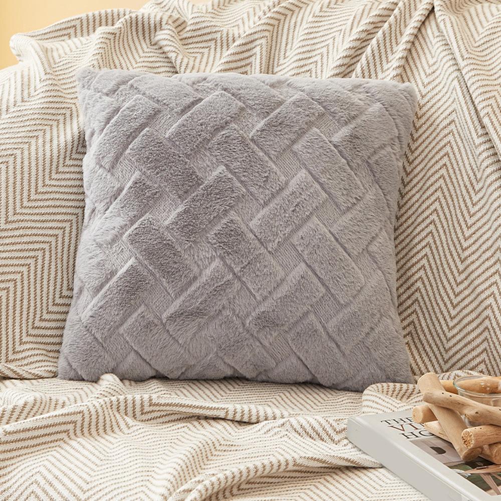 45x45 Современная наволочка для подушки квадратная наволочка плюшевая наволочка чехол для подушки домашний текстиль Grometric домашний декор светло-серый 1425₽