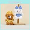 Plush Bear Keychain With Bow Cute Cartoon Toy For Bag Decor And Gifts