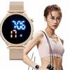 Fashionable Stylish Women's LED Watch Zirconia Mesh Perfect Valentine's Day Gift