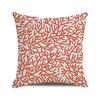 Watercolor Painting of Coral Marine Creatures Digital Printing Short Plush Pillow Covers for Car Sofa Office Cushion Cover