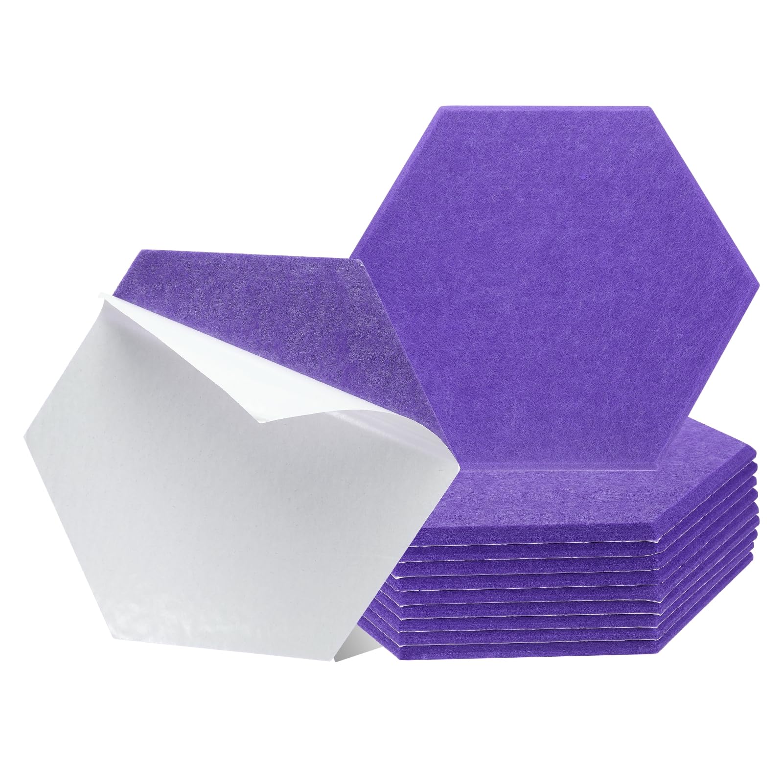 

uxcell 12-Piece Self-Adhesive Acoustic Panels, 12 x 10 x 0.4 , High-Density Soundproof Padding, Hexagonal Soundproof Absorbent Panels with