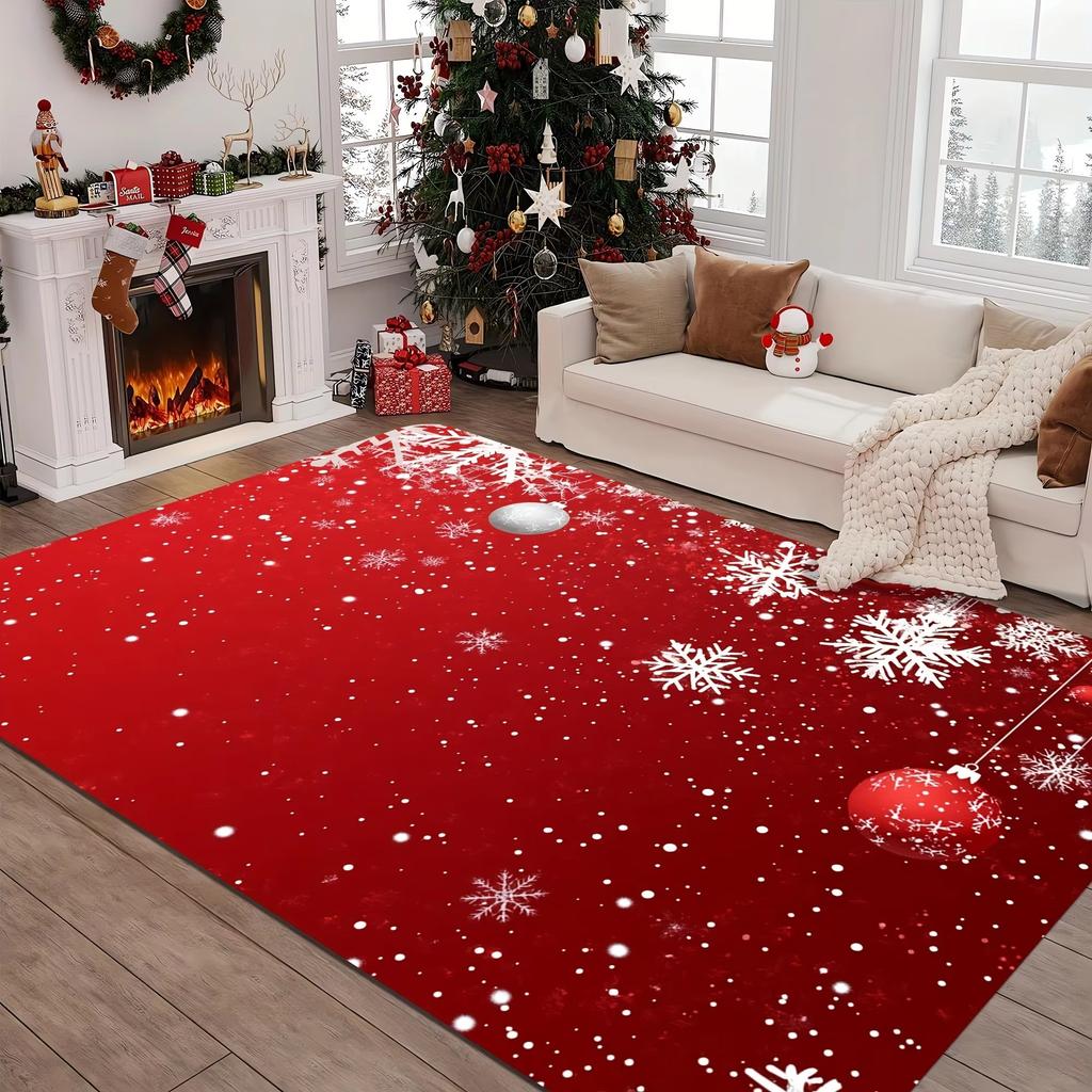 Christmas Decorations Carpet for Living Room Home Decor Sofa Table Large Area Rug Bedroom Entrance Doormat Bathroom Non-slip Mat