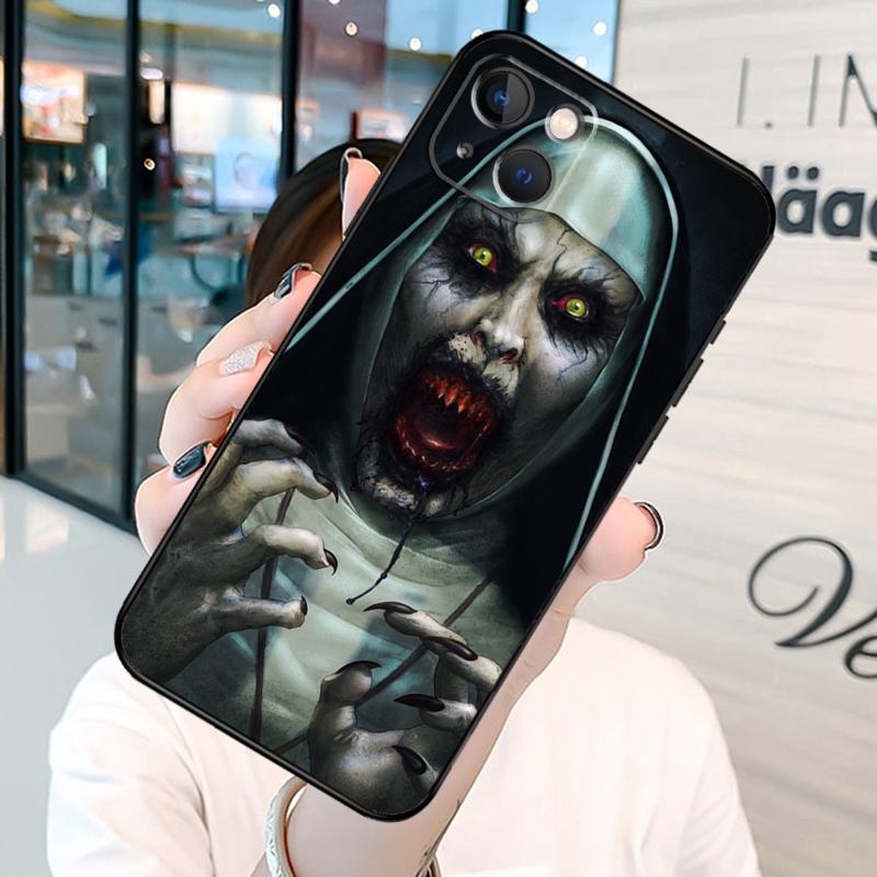The Nun Valak Horror Phone Case For iPhone 13 12 Mini 11 14 15 Pro Max SE 2020 7 8 Plus X XS Max XR Cover Shell
