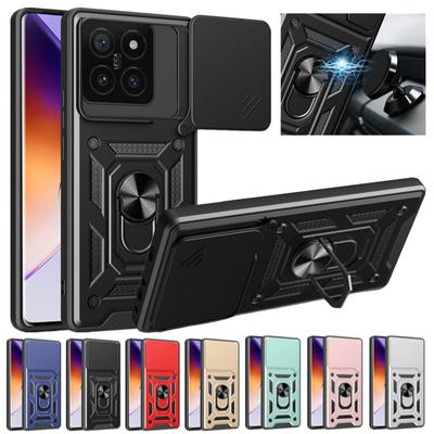 Rüstungsfall für Xiaomi 14T Abdeckung für Xiaomi 14T Pro mit Objektivschutzring Magnetischer Ständerhalter Coque Fundas