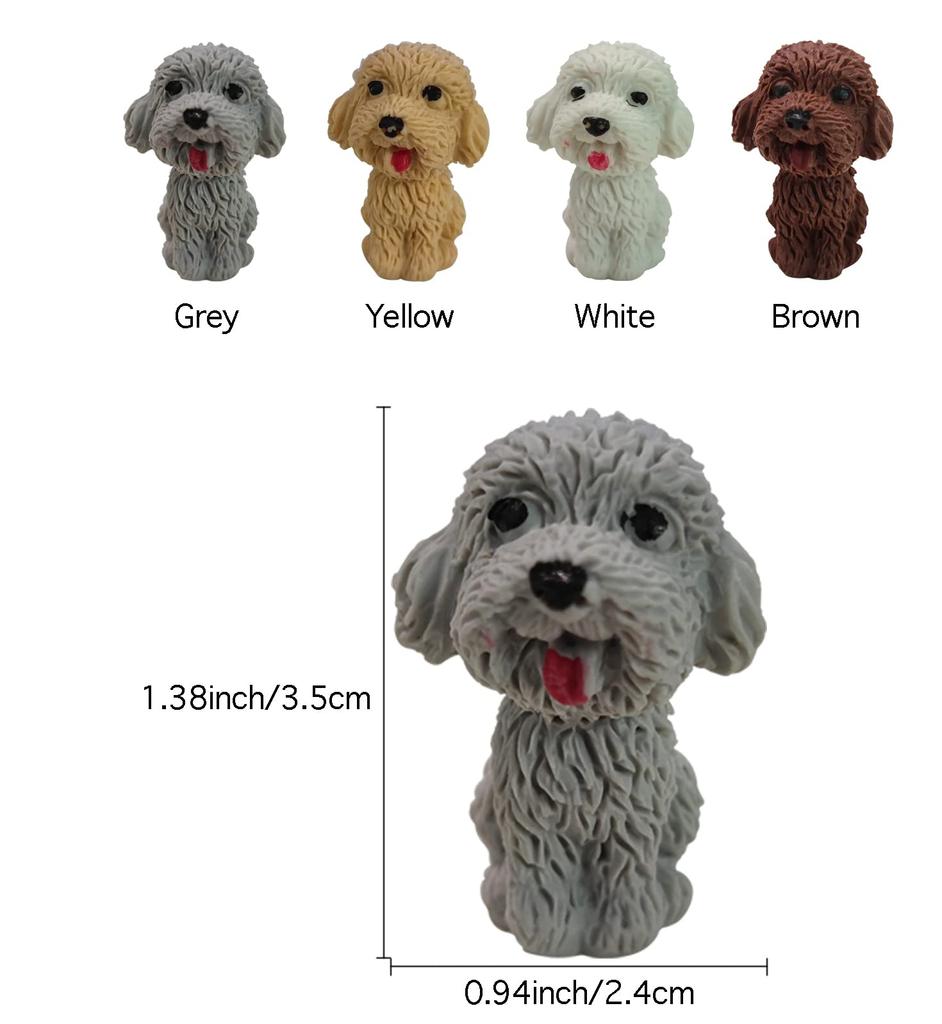 Ranvi 36 PCS Cartoon Animal Dog Creative Teddy Dog Shaped Top Erasers Cute Stationery Supplies for Kids and Students Erasers,