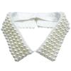 Elegant Imitation Pearls Embellished Detachable Faux Collar for Women Fashionable Beaded Bib Choker Necklace Accessory