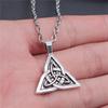 Celtic Symbols Hexagrams Mystical Amulet Pendant Antique Bronze Metal Daughter Collar Necklace Handmade