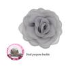 6Cm Black White Camellia Flower Brooches Korean  Corsage Lapel Pins Dress Shirt Suit Accessories For Women Lapel Pins