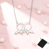 Customized Love Dove Couple Name Necklace Stainless Steel Personalized Romantic Love Bird Necklace Couple Jewelry Gift