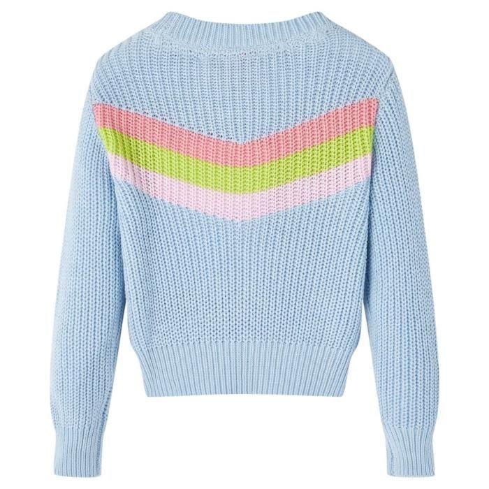 Pull-over tricoté pour enfants bleu 5 dimensions disponibles