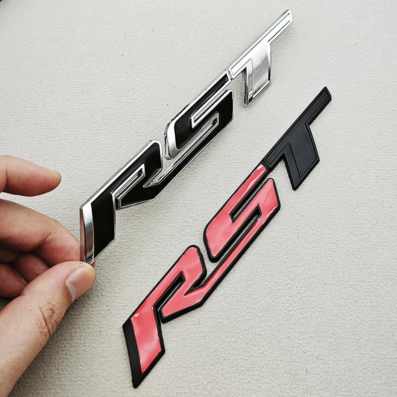 3D Metal Car Sticker Logo RST Emblem Front Fender Rear Trunk Badge For Chevrolet Silverado Tahoe Suburban Traverse Accessories