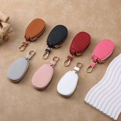 Pu Leather Mini Cars Key Bag Unisex Universal Car Key Organizer Creative Fashion Pandent Keychain Car Key Case Car Accessories