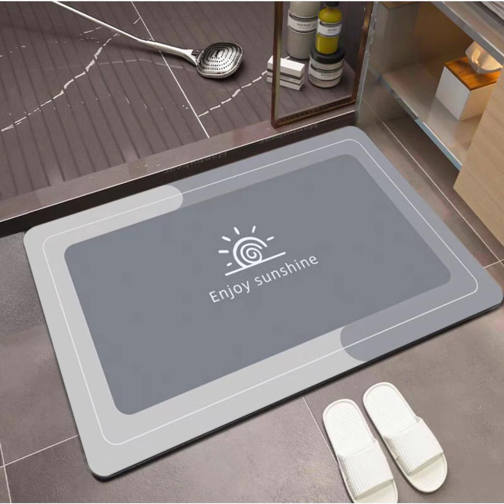 HOMZY Super Absorbent Diatom Mud Non-slip Bathroom Mat Toilet Anti-skid Bathtub Foot Mat Kitchen Living Room Floor Mat Home Decor