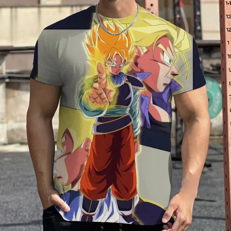 2026 Summer Dragon Ball T Shirt Kids Tops Tee Anime Figures Son Goku Super Saiyan T-shirt Boys T-shirts Children Short Sleeve