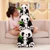 Mother and Son Panda Doll Plush Toy Black and White Ragdoll Throw Pillow Hug Bear Doll Doll Give Girlfriend Birthday Gift
