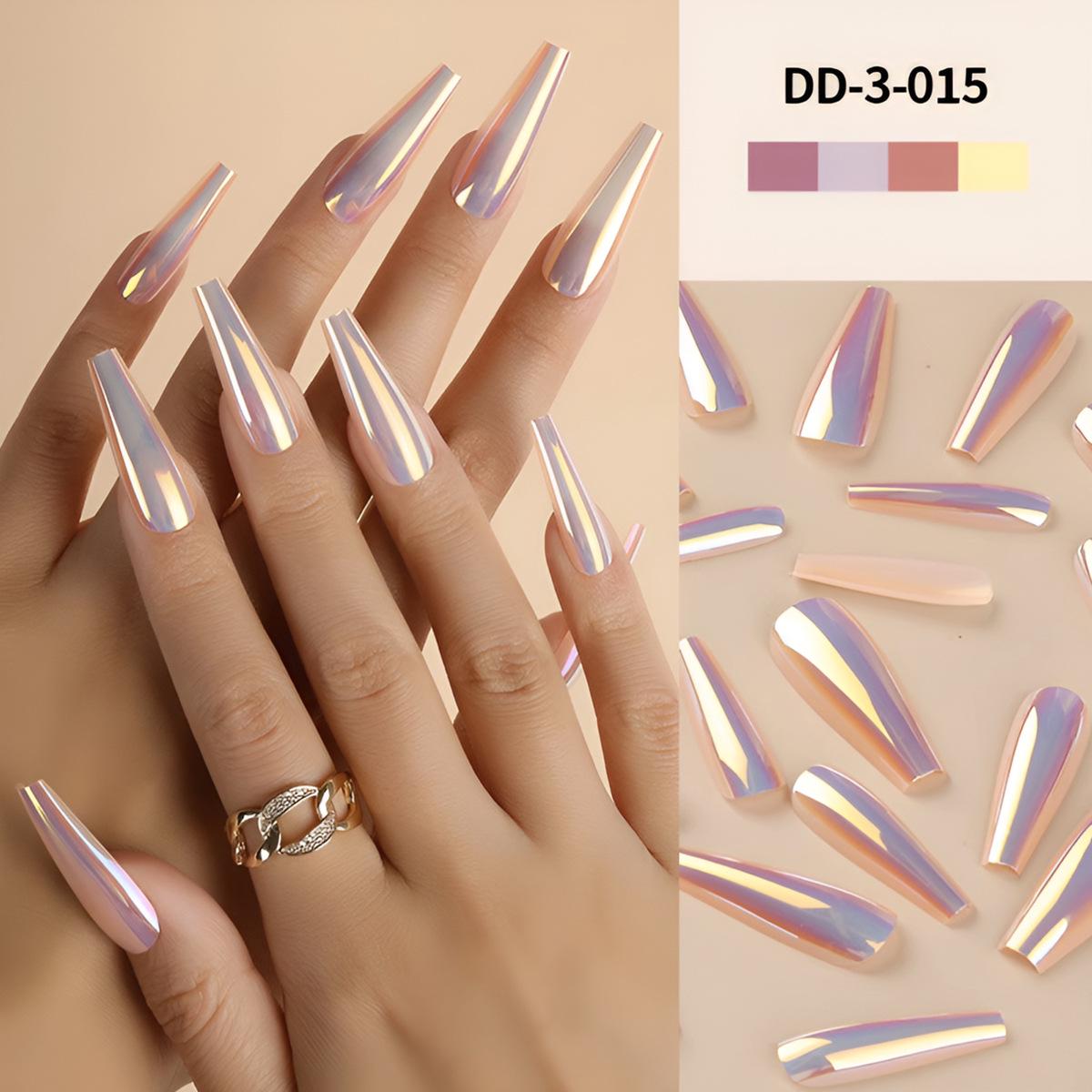 

Aurora Electroplated Medium-Length False Nail Art Pieces