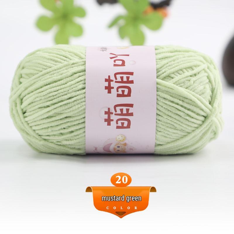 Medium Thick Chenille Yarn for Handmade Crochet Bags & Dolls