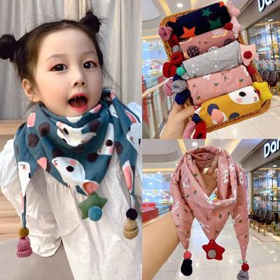 Bufanda triangular cálida para bebé, pañuelo de algodón a prueba de viento para exteriores, toalla para la boca para niños, bufanda bonita para niños y niñas, otoño e invierno