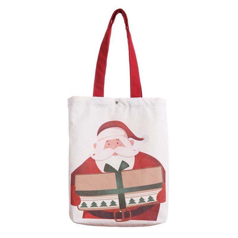 AEE4-Tote Bag For Christmas Gift Bags For Women & Men Handle Reusable Handbag Grocery Bags For Party & Supplies