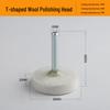 Wool Polishing Wheel for Metal, Jade, Glass, Mirror Surfaces - Wax Polishing Accessory for Electric Grinders, 3mm