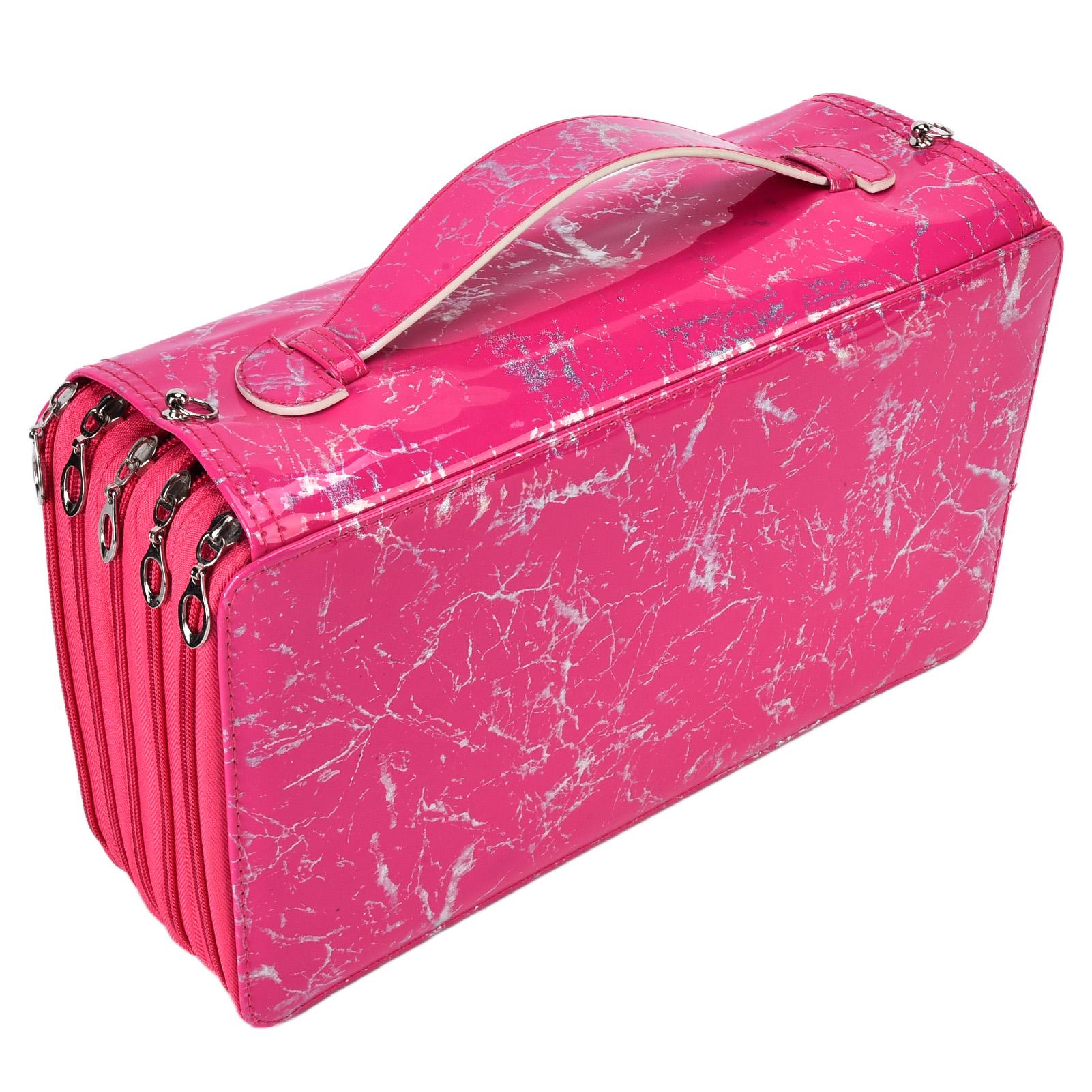 

Ручной пенал большой емкости многослойный 300 отверстий портативный органайзер для канцелярских принадлежностей BoxBlue розы красного