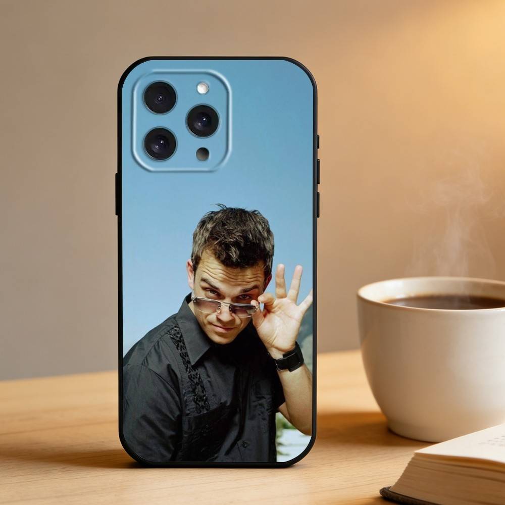 Singer R-Robbie W-Williams Phone Case For iPhone 16,15,14,13,12,17,Pro Max,Plus Silicone Black Case