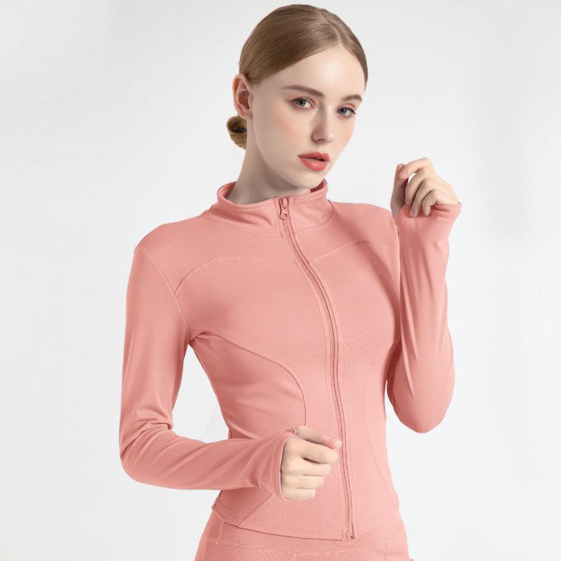 Women‘s Tights Sports Clothes Tracksuits Work Out Fitness Jacket Zipper Long Sleeve Coat Running GYM Yoga Tops