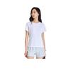 Breathable Solid Color Comfortable Versatile Short Sleeve T-Shirt Women Tops Pure-White 962525108-2