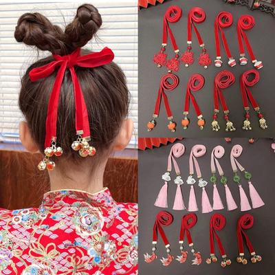 Chinese Style New Year Hair Decoration Hanfu Headdress Girl DIY Ponytail Braided Hair Rope