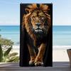 Leeuw Strandlaken Fier Koning Leeuw Dierenprint Microvezel Badhanddoek Extra Groot Sneldrogend Strand Zwembad Reishanddoek