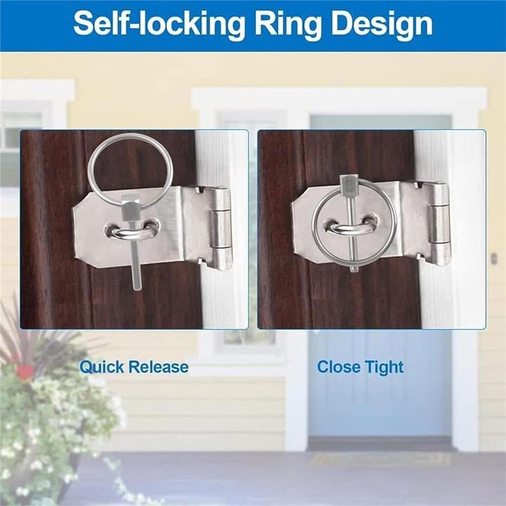 Lock Pins, Pack Of 8, 3 Mm Diameter Stainless Steel Round Safety Pins, Trailer Lock Pins, Suitable For Rail, Agricultural, And Lawn Equipment.