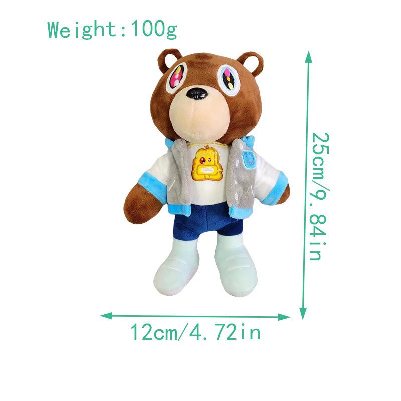 

25-30 см Медведь Канье Дропаут Плюшевый Медведь Мягкие Игрушки Мягкая Мягкая Подарок На День Рождения, Подарок На День Рождения