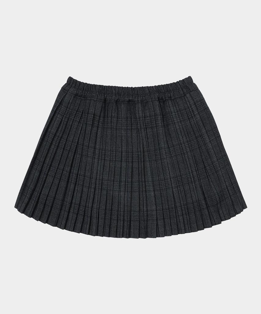 Kissing Checkered Pleats Skirt (Navy)