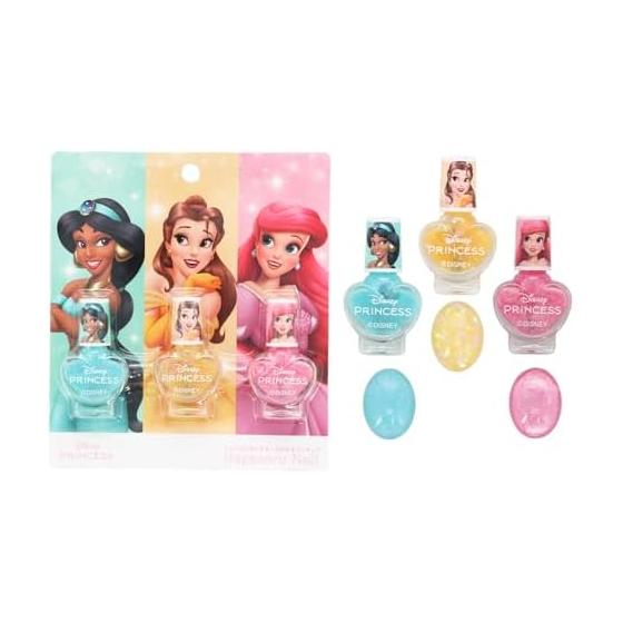 shobido Shobido Disney Princess Peelable Nail Polish 3 Piece Set (Disney Princess B) Kids Cosmetics Series Disney