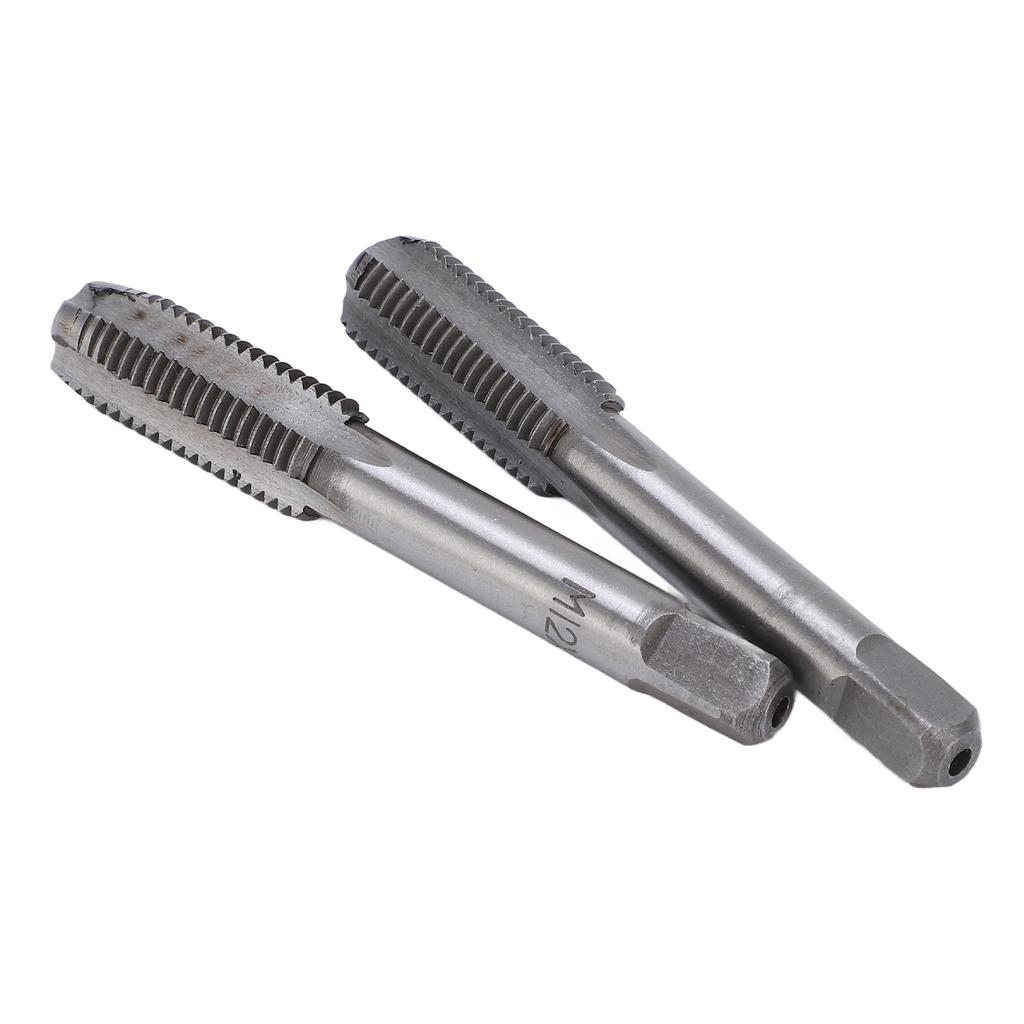2Pcs Straight Flute Tap High Speed Steel   Hand Flute Tap Standard Screw Tapping Tool