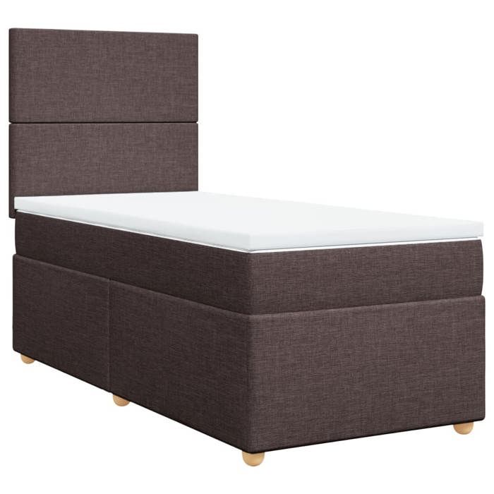 VidaXL Sommier à lattes de lit avec matelas Marron foncé 100x200 cm 3293487