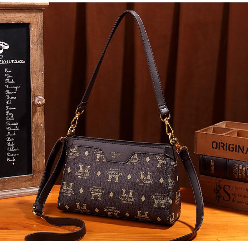 

Высококачественная вместительная женская сумка с двумя отделениями и узором «Шахматная доска», женская сумка-мессенджер на одно плечо 24cm*8cm*17cm кофейный/чёрный